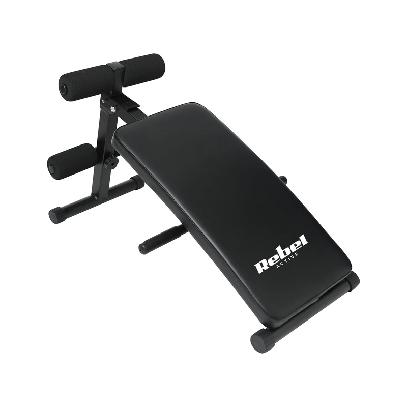 REBEL ACTIVE RBA-2005 Adjustable Foldable Abdominal Weight Bench Black
