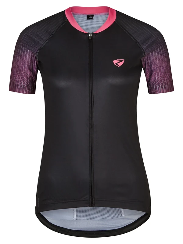 Ziener NAIALA Women's Cycling Jersey - Mountain Bike Road Bike - Breathable, Quick-Drying, Elastic, Short Sleeve, Black, EU 38