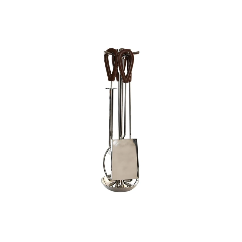 CHIMENEA Set of 4 Stainless Steel Aluminium 7 x 4 x 54 cm Nickel
