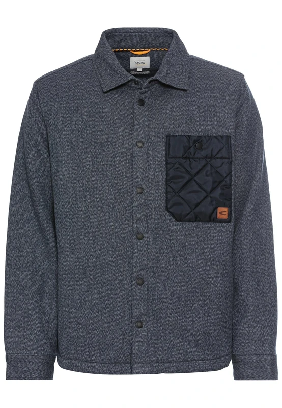 camel active Men's 409384-4s84 Shirt, Night Blue, M