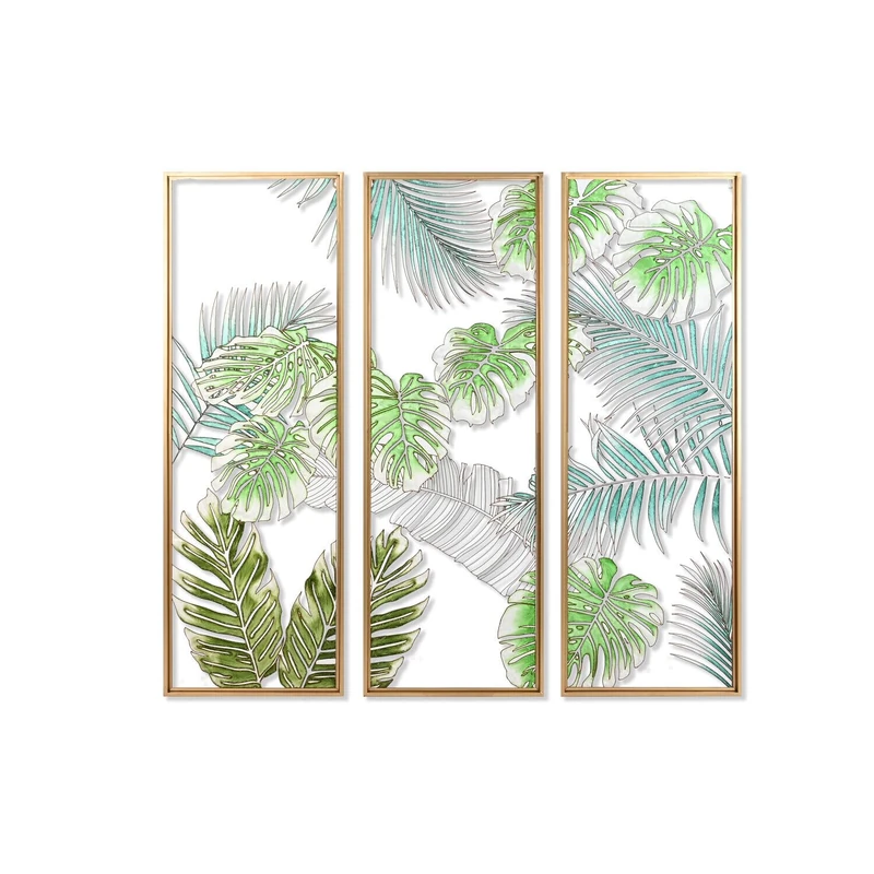 AlexandreHouse Decorative Painted Set 3 Metal 122 x 3 x 122 cm