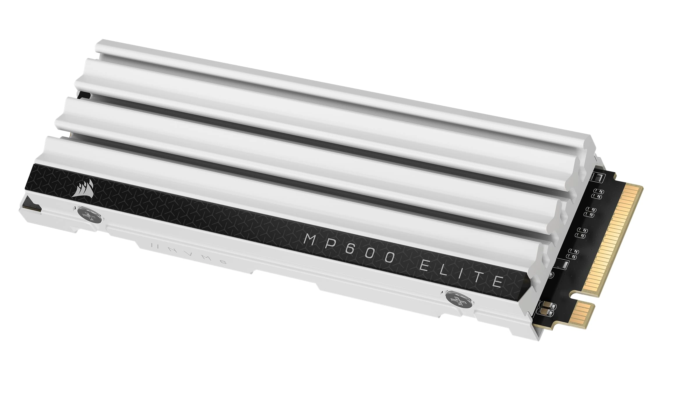 Corsair MP600 ELITE 2TB M.2 PCIe Gen4 x4 NVMe SSD – Optimised for PS5 – Included Heatsink – M.2 2280 – Up to 7,000MB/sec Sequential Read – High-Density 3D TLC NAND – White