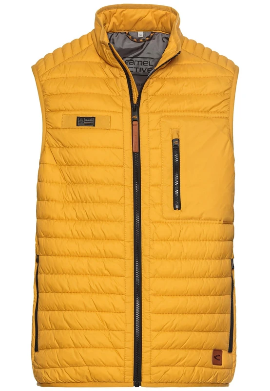 camel active Men's Quilted Vest with Light Lining, yellow, 46 - Image 1