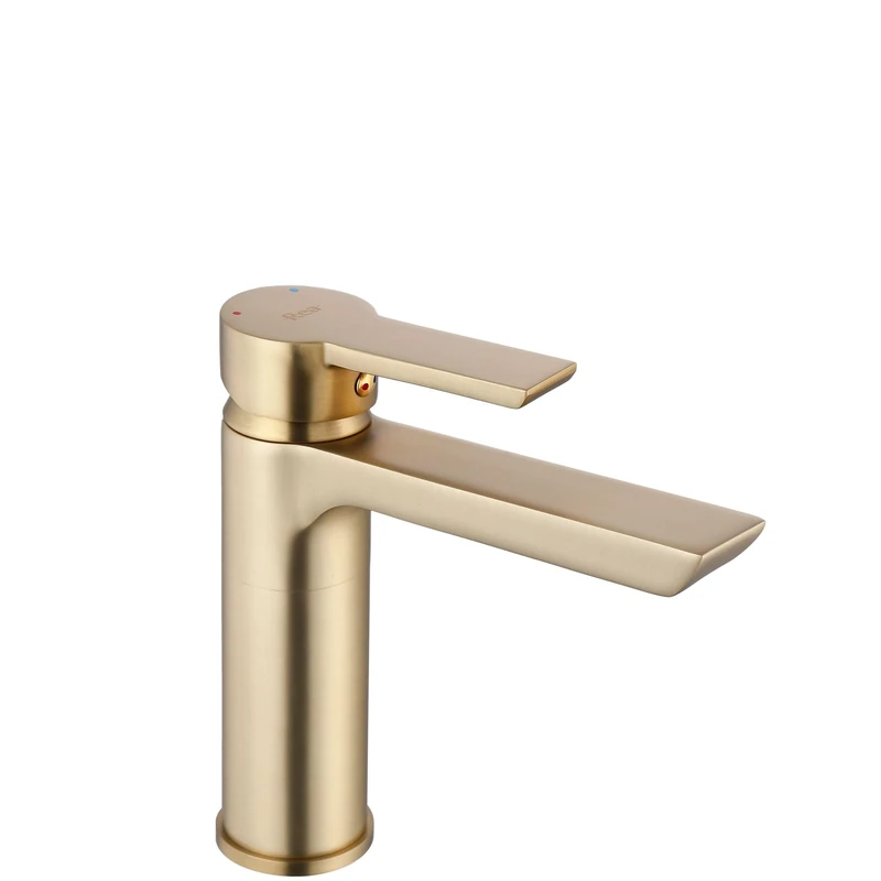Rea Gold Bathroom Sink tap Argus Low – Brushed REA-B6410