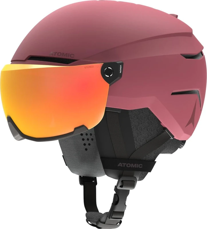 ATOMIC SAVOR VISOR STEREO, Unisex - Adult Helmets, Maroon, 59-63 -