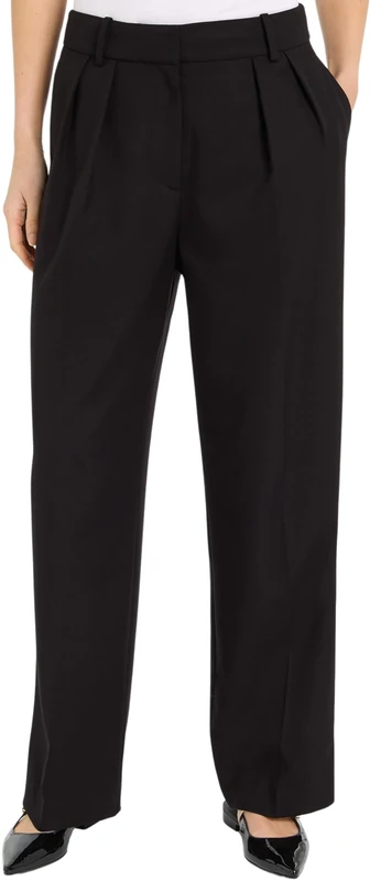 Tommy Hilfiger Women’s Relaxed Fit Business Trousers, Black (Black), 6