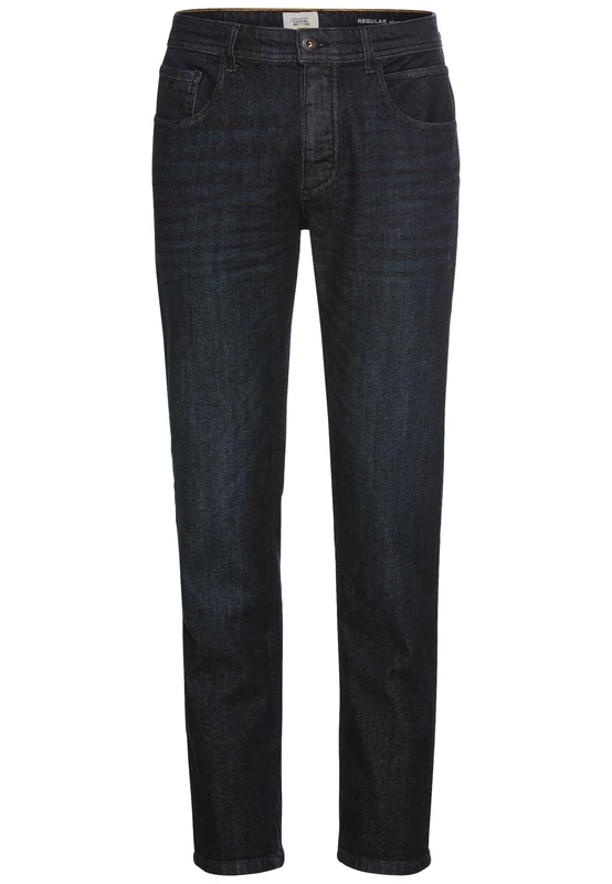 camel active Men's Herren Regular Fit Thermo Jeans Dunkelblau, Menswear-36/32, darkblue, 36 W/32 L