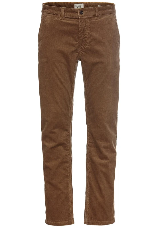 camel active Men's Relaxed Fit Cord Chino with Thermal Lining, Brown, 34 W/34 L