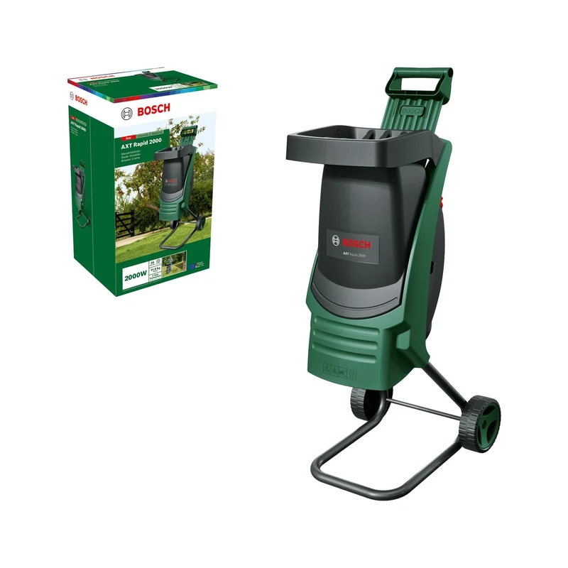 Bosch AXT Rapid 2000 Mulch (for powerful atomizing garden waste; powerful 2000W motor)