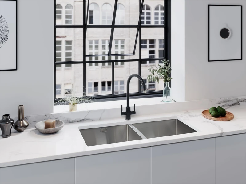 Rangemaster KUBE5018L/ Kube 740440 1.5B LHD S/S Sink, Stainless