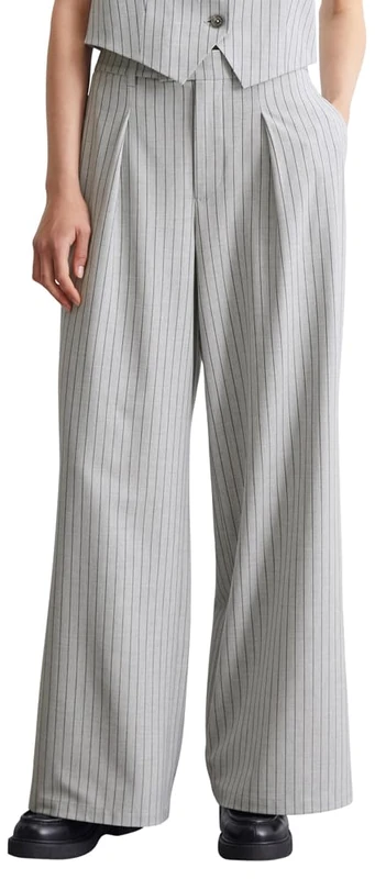 Marc O'Polo Women's 5000005394 Trouser, Light Grey_Multi_01, XL