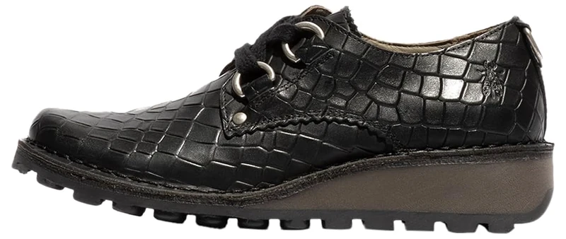 Fly London Women's MADS132FLY Moccasin, Black, 4 UK