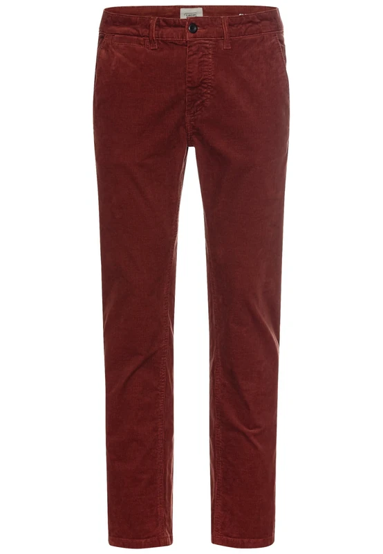 camel active Men's Herren Slim Fit Cord Chino Ziegelrot, Menswear-38/30 Trouser, Brick red, 38 W/30 L