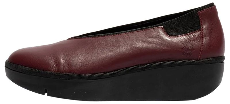 Fly London Women's JURY470FLY Loafer, Wine (Black Elastic), 6 UK