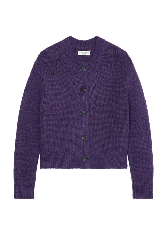 Marc O'Polo Denim Women's Wool Blend Cardigan, Medium Purple Melange_01, XXL