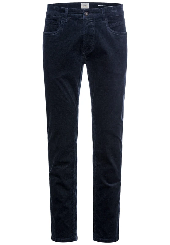camel active Men's Regular Fit 5-Pocket Corduroy Trousers, Midnight Blue, 46 W/34 L