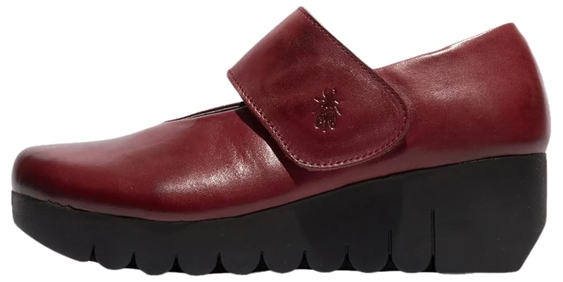 Fly London Women's VARI188FLY Mary Jane Flat, Burgundy, 7 UK