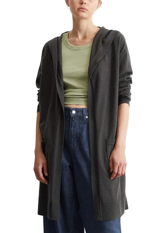 Marc O'Polo Women's 5000005116 Cardigan Sweater, Dark Grey Melange_01, XS