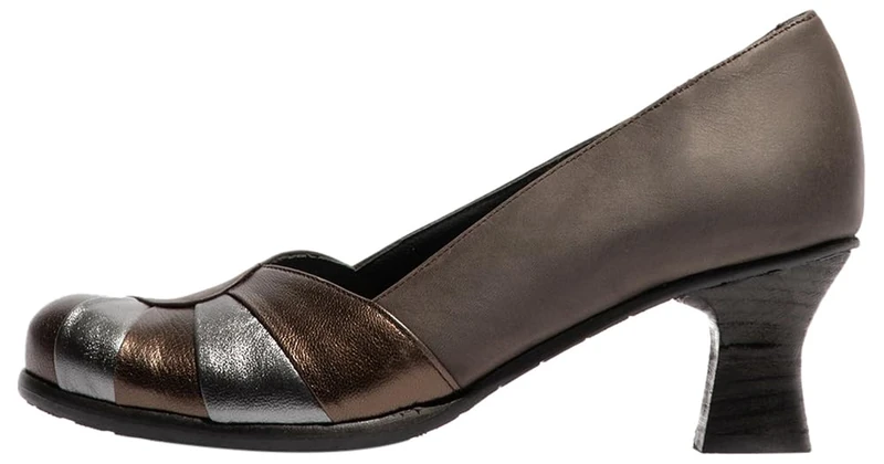 Fly London Women's BINX163FLY Uniform Dress Shoe, Grey/Graphite/DK.Gold, 9 UK