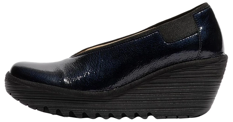 Fly London Women's YOZA438FLY Loafer, Navy, 5 UK