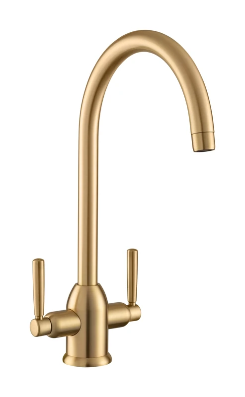 Rangemaster TPM1BB/ Parma Dual Lever Brass Tap, Brushed Bras