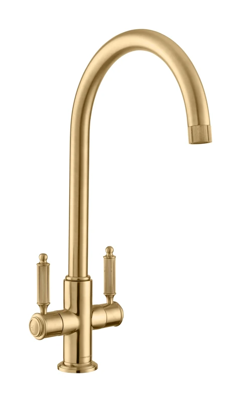 Rangemaster TBM1AB/ Belfast MONOBLOC Dual Lever - Antique Brass Tap