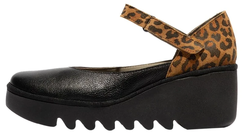 Fly London Womens Bawo543fly Mary Jane Flat, Black Tan, 5 UK