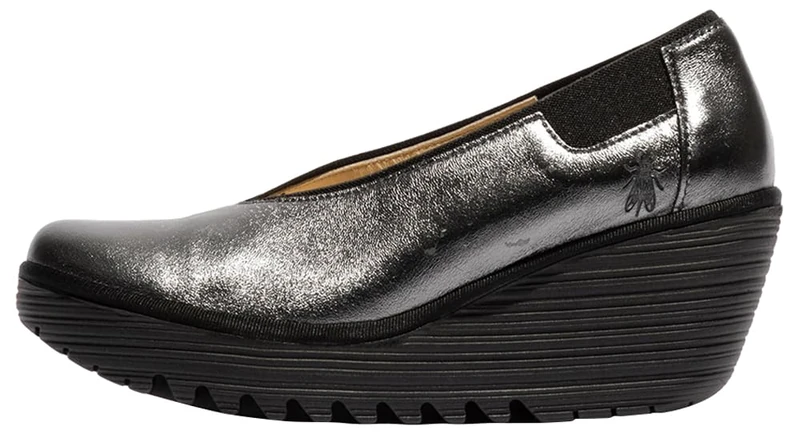 Fly London Women's YOZA438FLY Loafer, Graphite, 5 UK