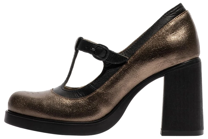 Fly London Women's SEIF141FLY Uniform Dress Shoe, DK. Gold/Black, 6 UK