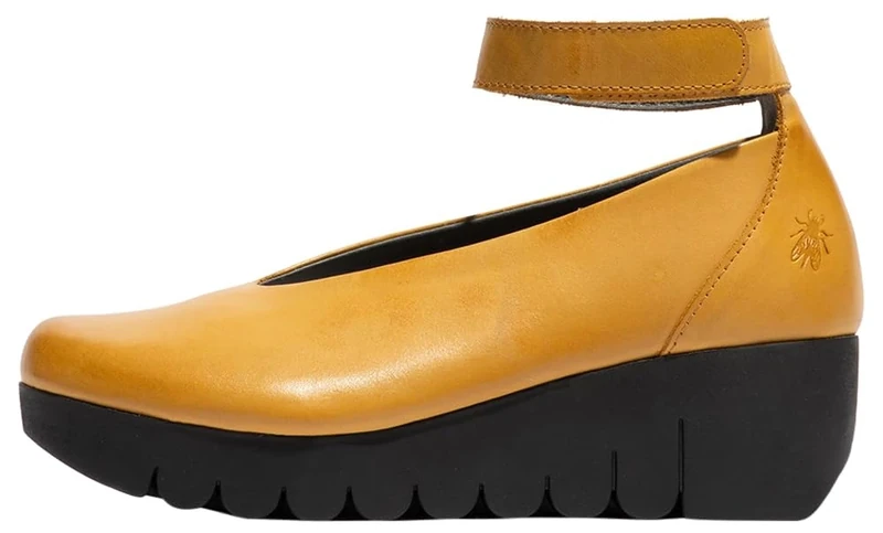 Fly London Womens Vily161fly Mary Jane Flat, Mustard, 7 UK