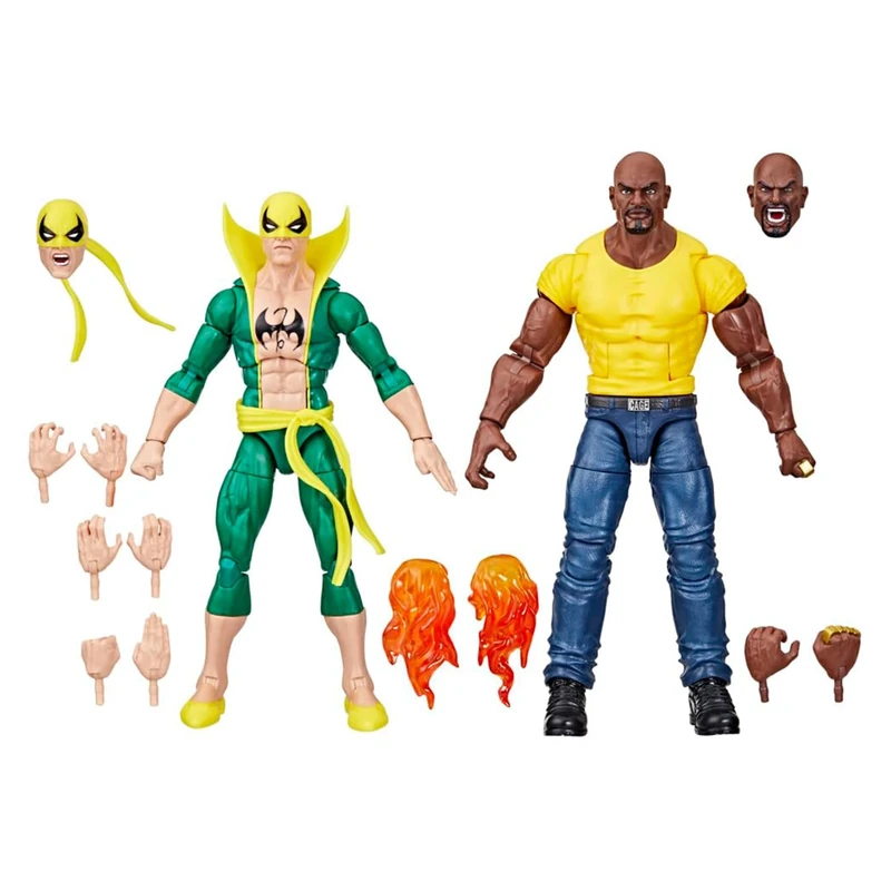 Marvel Legends Series Iron Fist and Luke Cage Comics Action Figures, Weiß