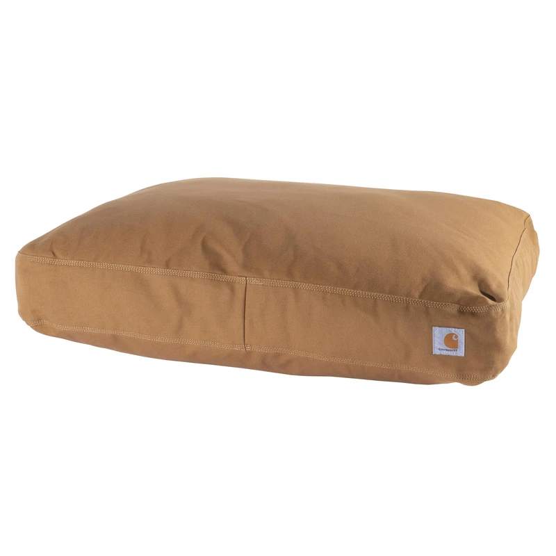 Carhartt Durable Canvas Pet Bed, Water Resistant Firm Duck Dog Bed, Carhartt Brown, Medium