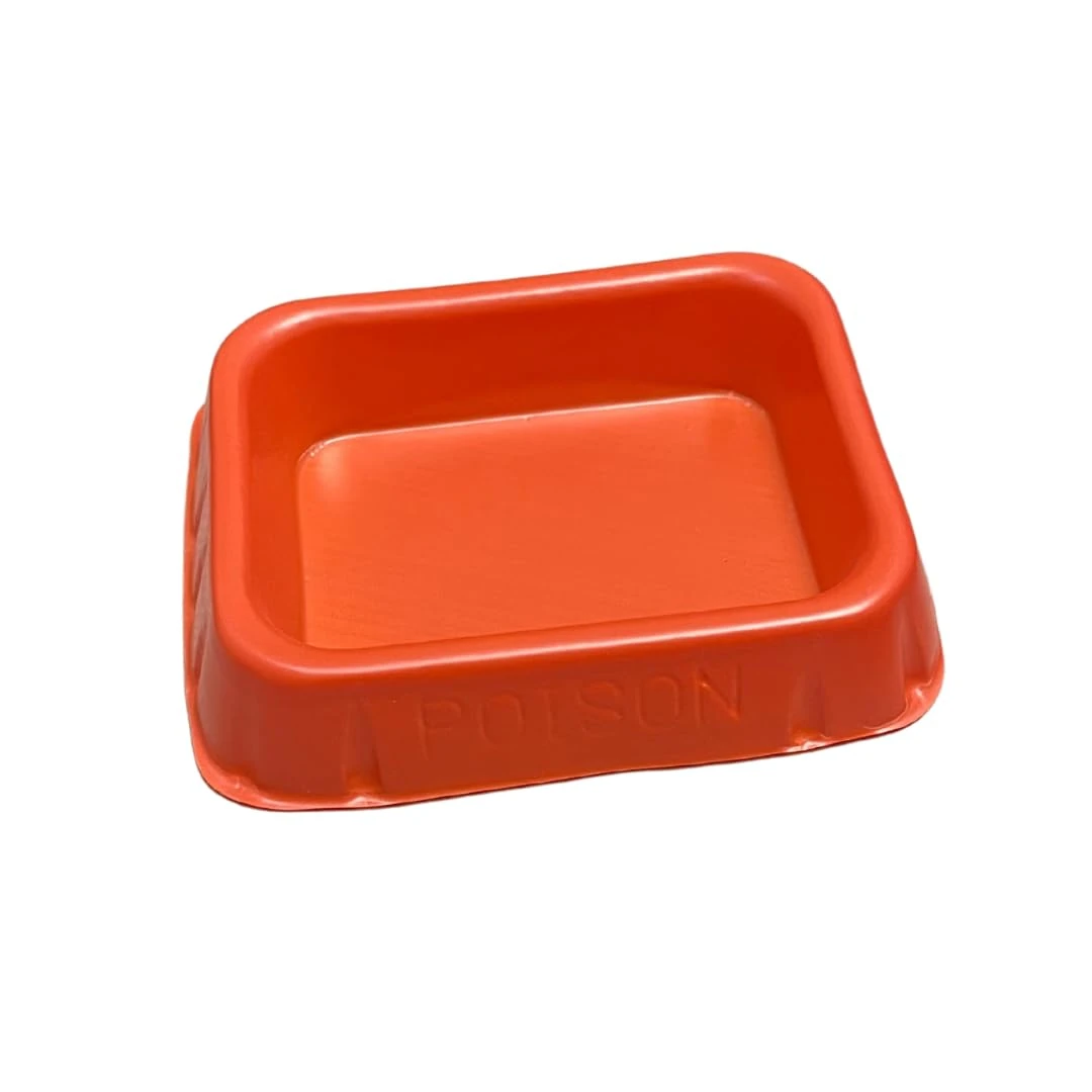 Gardian Mouse and Rat Bait Trays - Pack of 10, Size:118x90x20mm - Sturdy, Red Bait Tray For Mouse and Rat Poison - Poisoning Indoor Tool for Attics, Enclosed Void Spaces, and Station