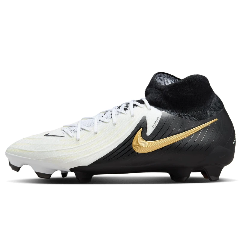Nike Phantom Luna II Academy Fg/Mg Football Shoe White/Black/MTLC Gold Coin 12 - Image 1