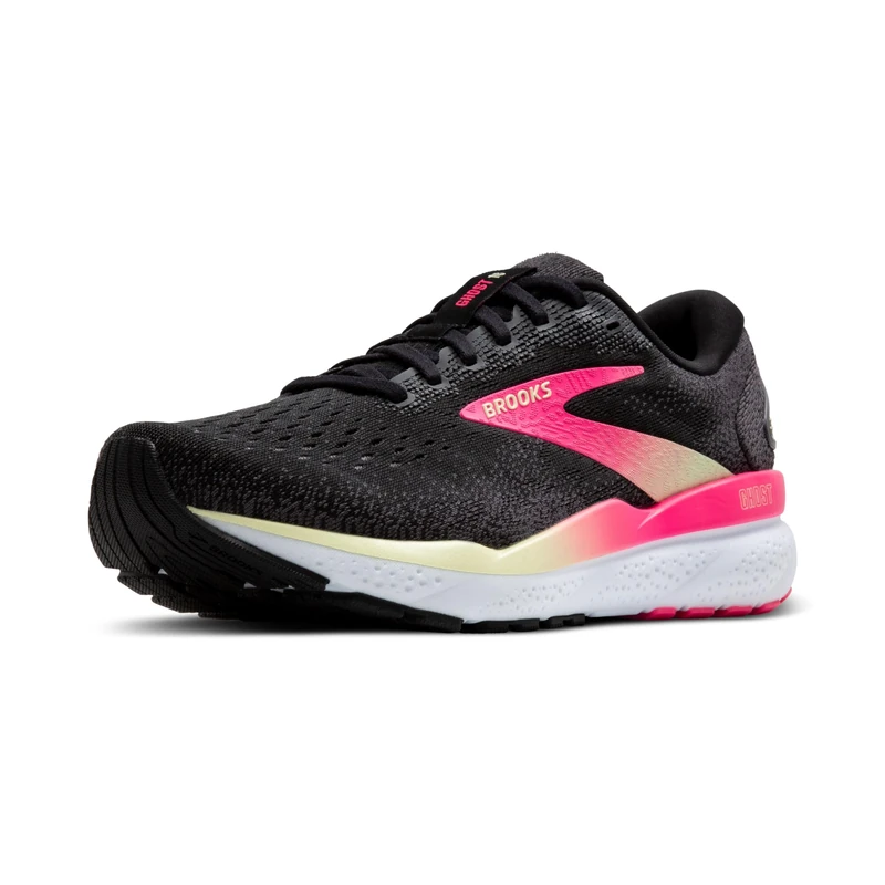 Brooks Ghost 16 Sneaker Black/Pink/Yellow 4