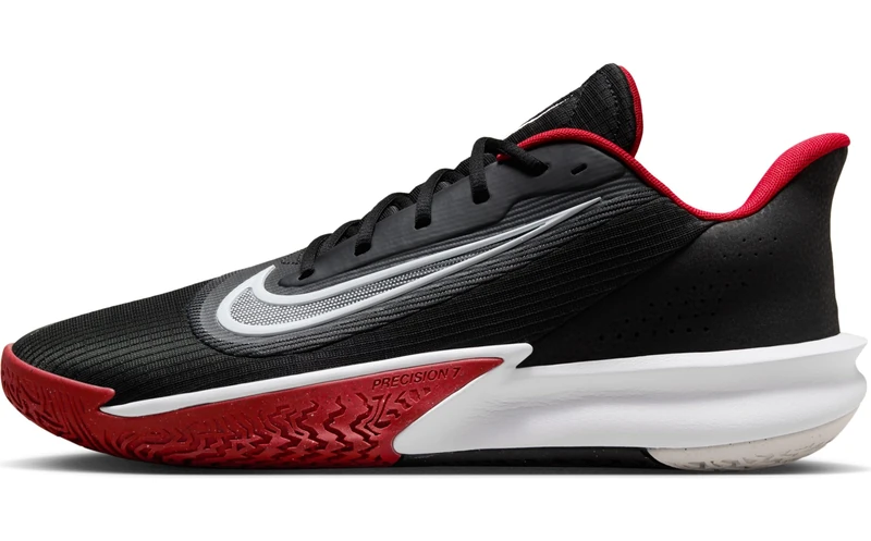 Nike Precision VII Basketball Shoe Black/White/University Red 5.5