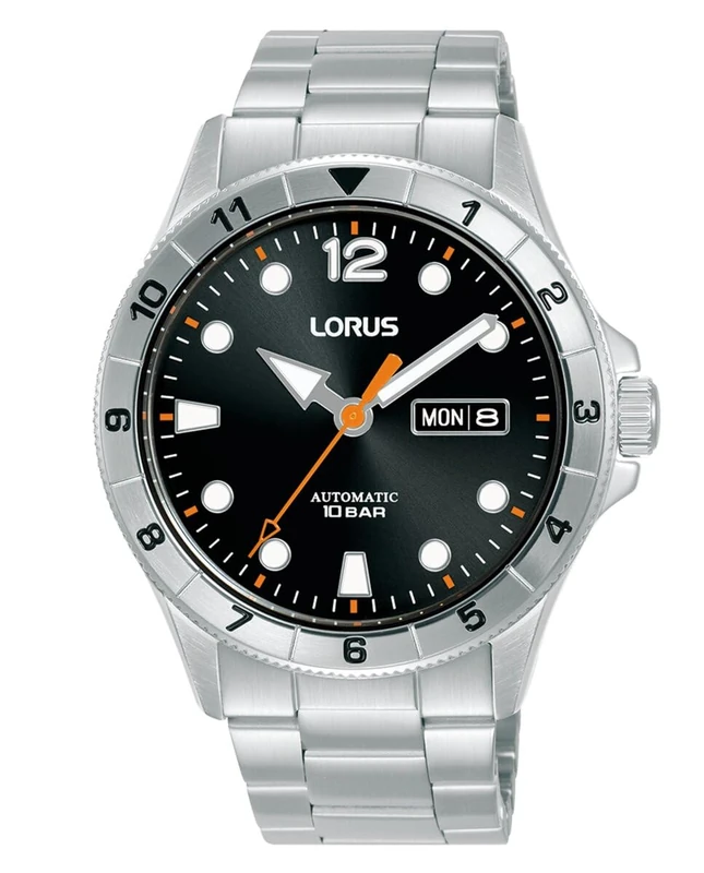Lorus Black & Orange Automatic Watch RL459BX9