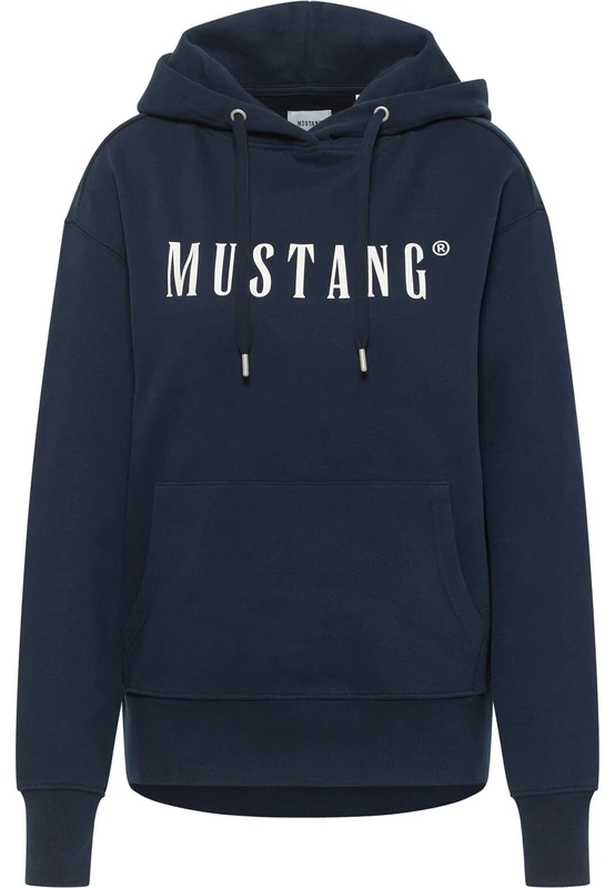 MUSTANG Margo Women's Hoodie Regular Fit XS - XL White Blue, Dark Sapphire 4136, XL