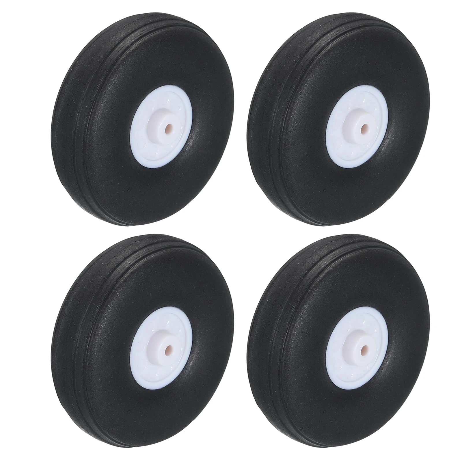 sourcing map RC Airplane Wheels 1.77" OD RC Airplane,Aircraft PU Sponge Wheels,Tire Tail Wheel RC Aircraft Foam Wheel Replacement for DIY RC Model Plane Aircraft Pack of 4
