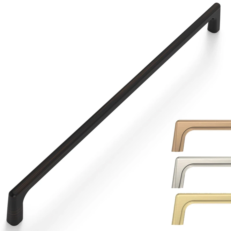 9BUILD 6 Pack Oil Rubbed Bronze Cabinet Pulls - 12.6 Inch Wardrobe & Cabinet Handles - Bronze Kitchen & Drawer Handle