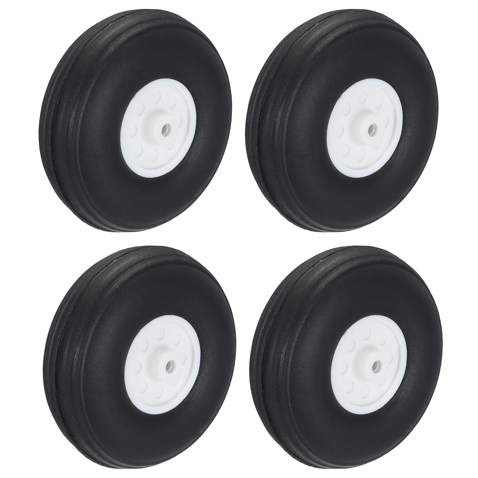 sourcing map RC Airplane Wheels 1.97" OD RC Airplane,Aircraft PU Sponge Wheels,Tire Tail Wheel RC Aircraft Foam Wheel Replacement for DIY RC Model Plane Aircraft Pack of 4