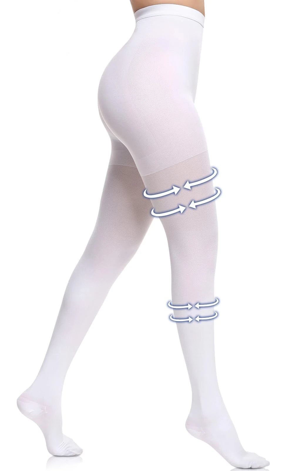 Beister Medical Compression Pantyhose for Women & Men, Opaque Closed Toe 20-30mmHg Graduated Support Tight, Waist High Compression Circulation Leggings for Varicose Veins, Edema, Flight, DVT