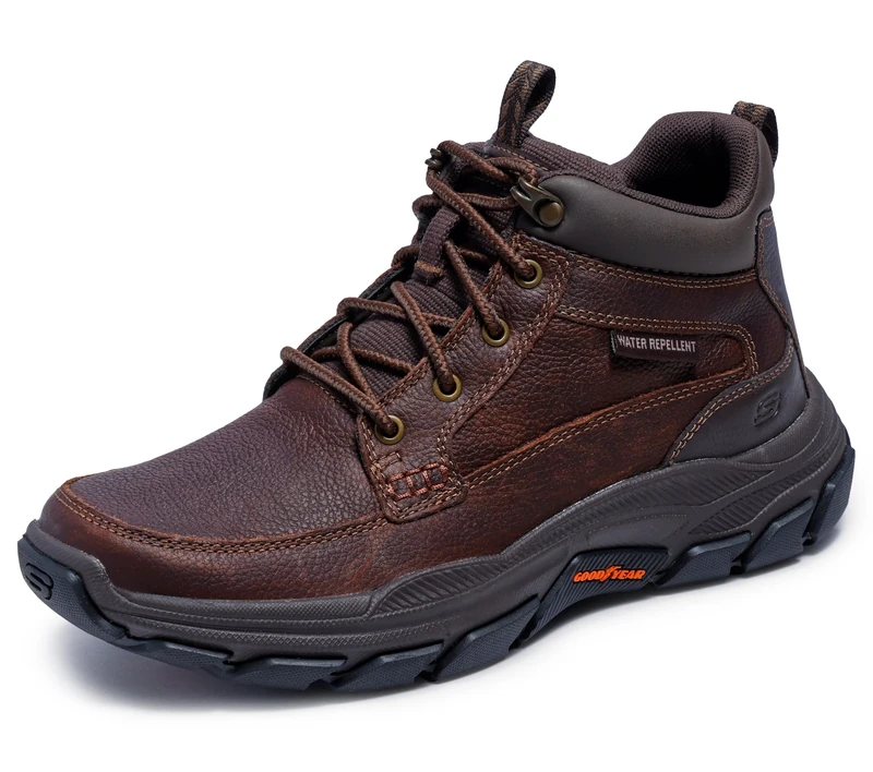 Skechers Men's Extra Wide Fit RESPECTED Boswell Ankle Boot, Brown, 10 UK