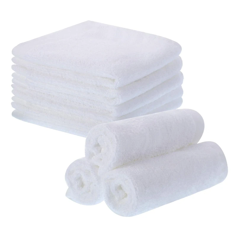 Lanjue 8 Pack Flannel Face Cloth for Women Kids, 10 x 10 Inch Face Cloth Face Towels Reusable Facial Cleansing Cloths Baby Wash Cloth for Spa Sport Beauty Routine