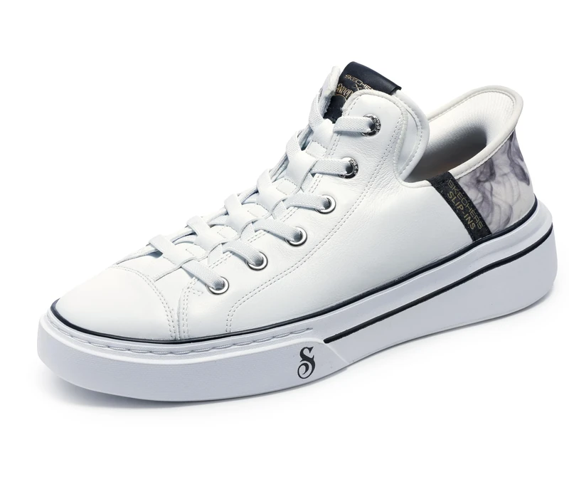 Skechers Men's Snoop Dogg:Snoop One-Og Hands Free Slip-ins Sneaker, White/Black, 12 UK