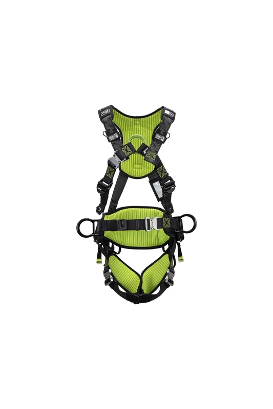 Miller H700 Full Body Industrial Harness CC3 Model with Automatic Quick-Release Buckles, 2-sided D-Rings, Rotative Belt, Lightweight, Suitable for Telecom/Wind, Size 4, 1036773
