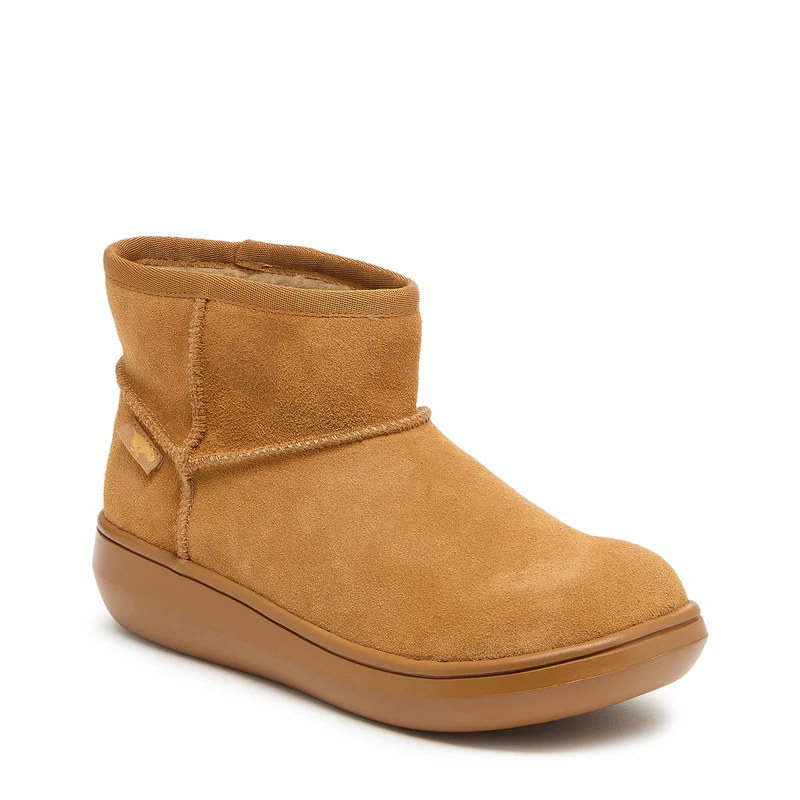 Rocket Dog Sugar Rush Suede Ankle Boots - Round Toe, Plain Design, Camel, 3 UK