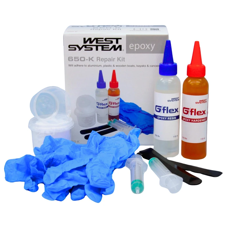 WEST SYSTEM G/flex 650-K Two Part Epoxy Glue Repair Kit - Heavy Duty High Strength Adhesive Pack, Glue for Plastic, Metal, Wood, Ceramic - for DIY Projects, Boat & Marine Repair