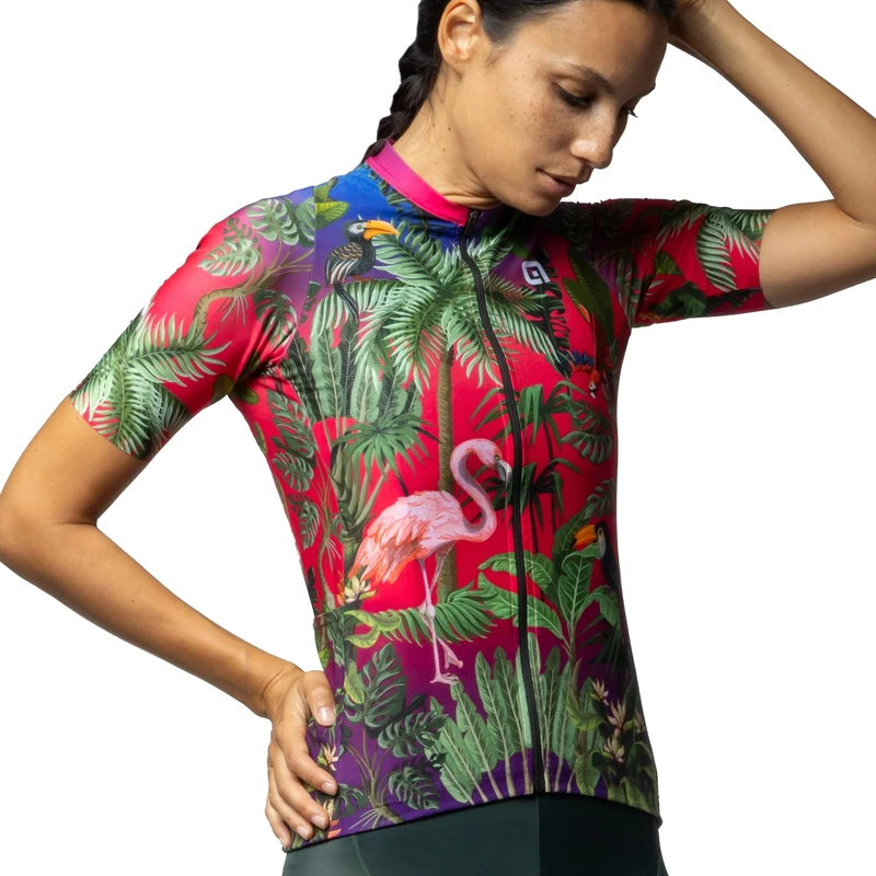 Alé Cycling Women's PR.E Guyana Short Sleeve Jersey, Pink, XL - Image 1