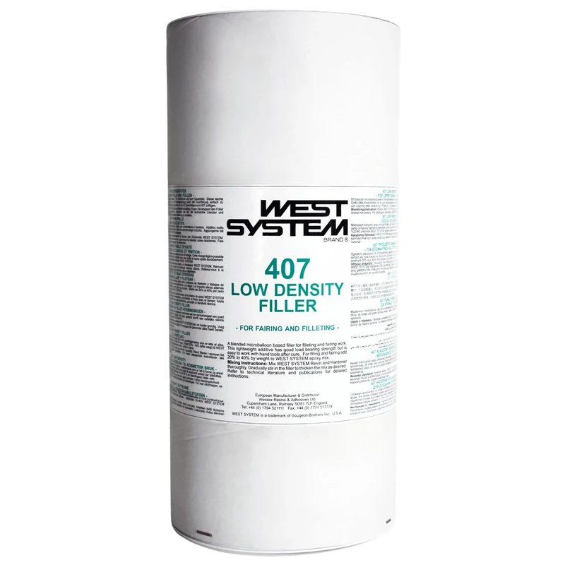 WEST SYSTEM 407 Low-Density Filler 700g - Thickens Epoxy for Wood, Marine & Fibreglass Repair - Waterproof, Multi Purpose Adhesive Powder for 2 Part Epoxy - for Interior & Exterior Use